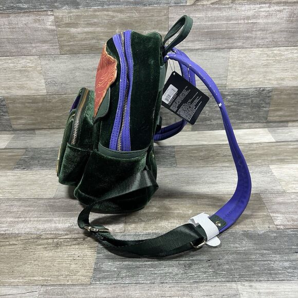 Disney Loungefly Emerald Green Velour HocusPocus Winifred Sanderson MiniBackpack main image 4